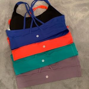 Lot of 4 Lululemon Energy Longline Bra
